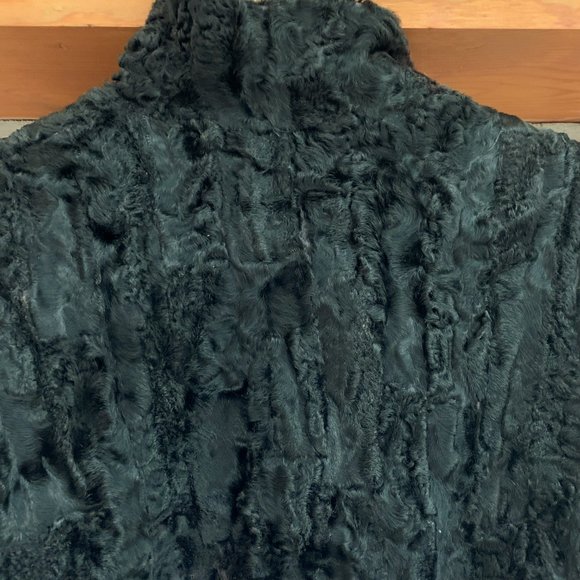 VTG 90's Authentic Astrakhan Lamb Fur Coat - Picture 5 of 11